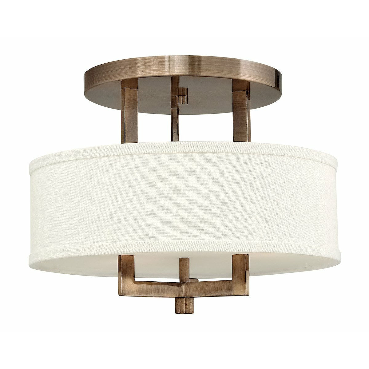 Hampton Semi Flush Mount Brushed Bronze