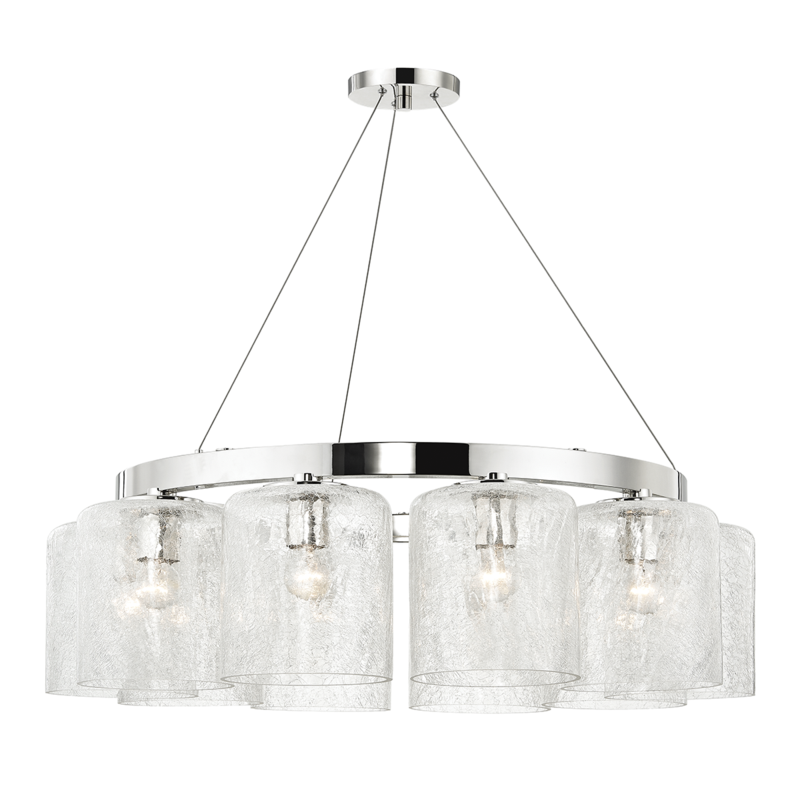 Charles Chandelier Polished Nickel