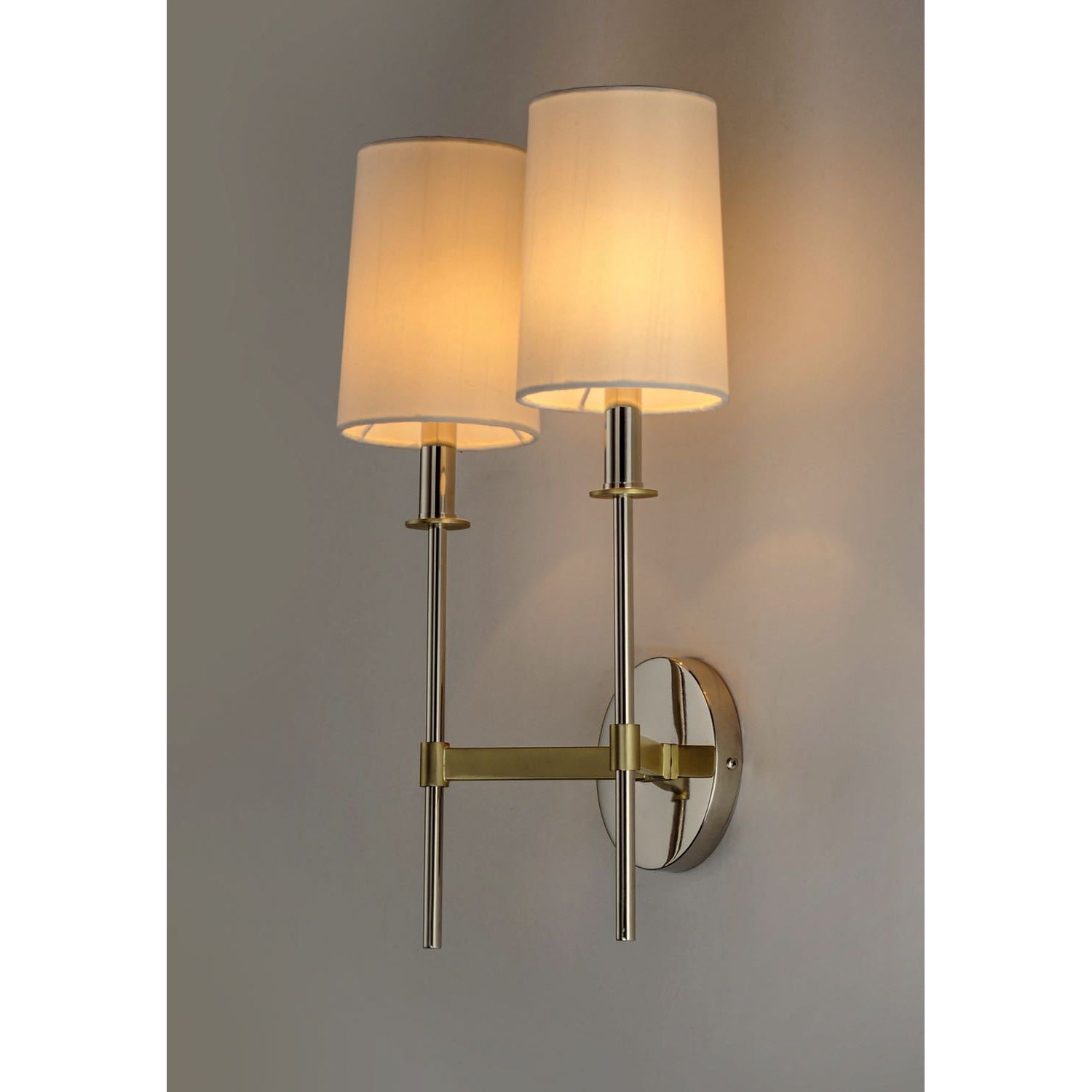 Uptown Sconce Satin Brass / Polished Nickel