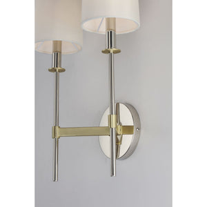 Uptown Sconce Satin Brass / Polished Nickel