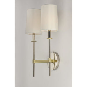 Uptown Sconce Satin Brass / Polished Nickel