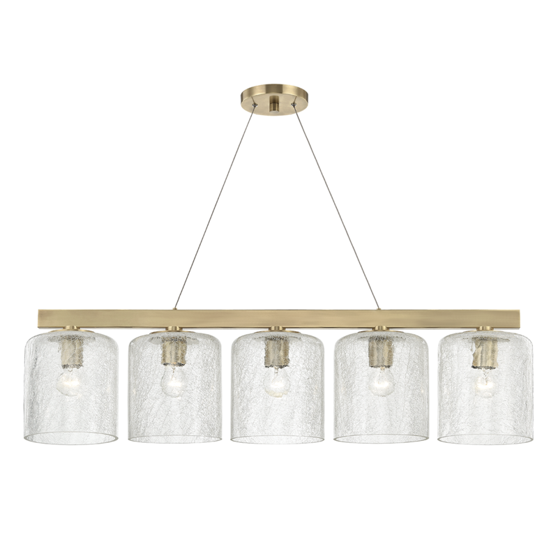Charles Linear Suspension Aged Brass