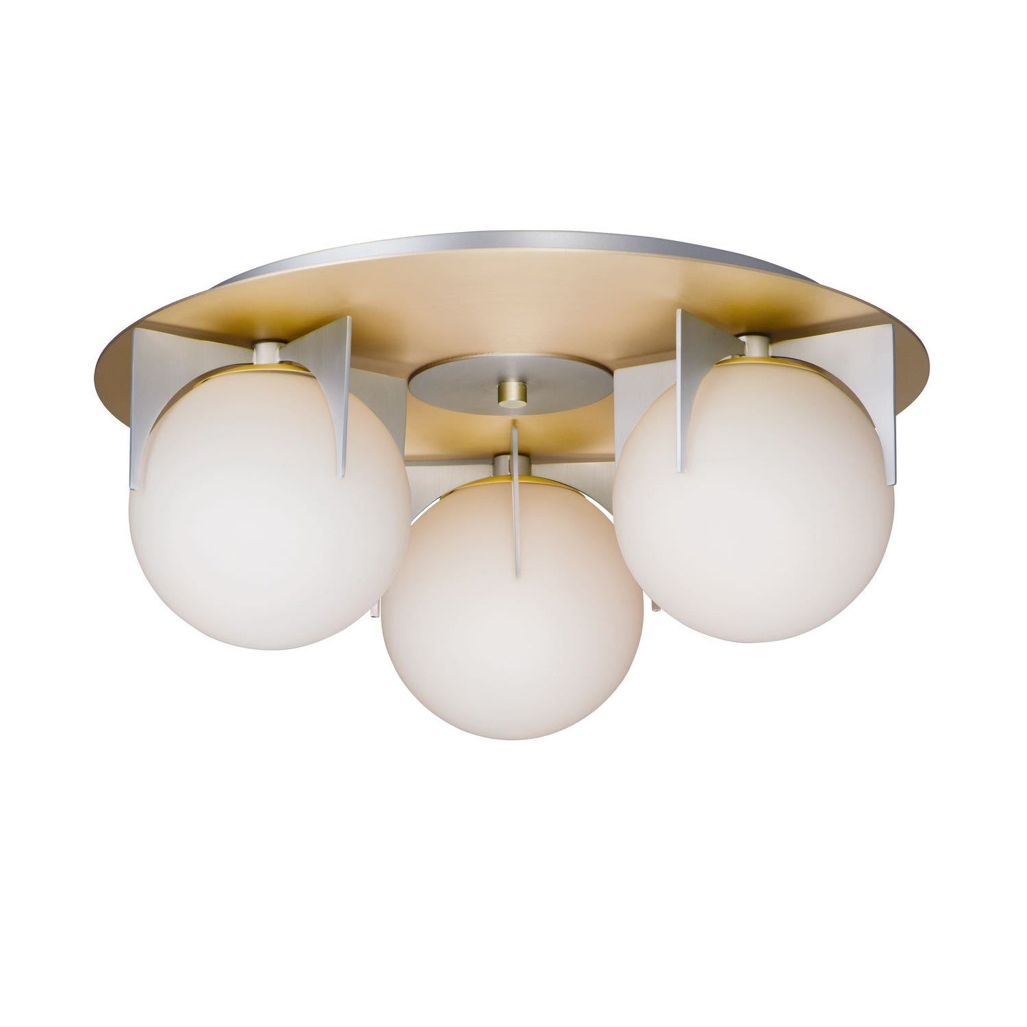 Finn Flush Mount Satin Brass / Brushed Platinum