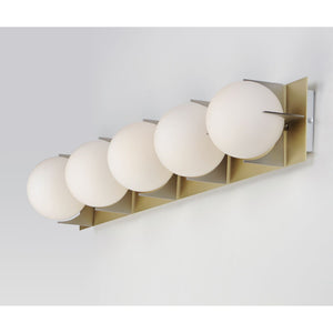 Finn Vanity Light Satin Brass / Brushed Platinum