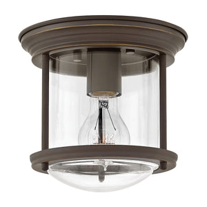 Hadley Flush Mount Oil Rubbed Bronze with Clear glass