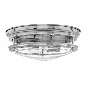Hadley Flush Mount Chrome with Clear glass