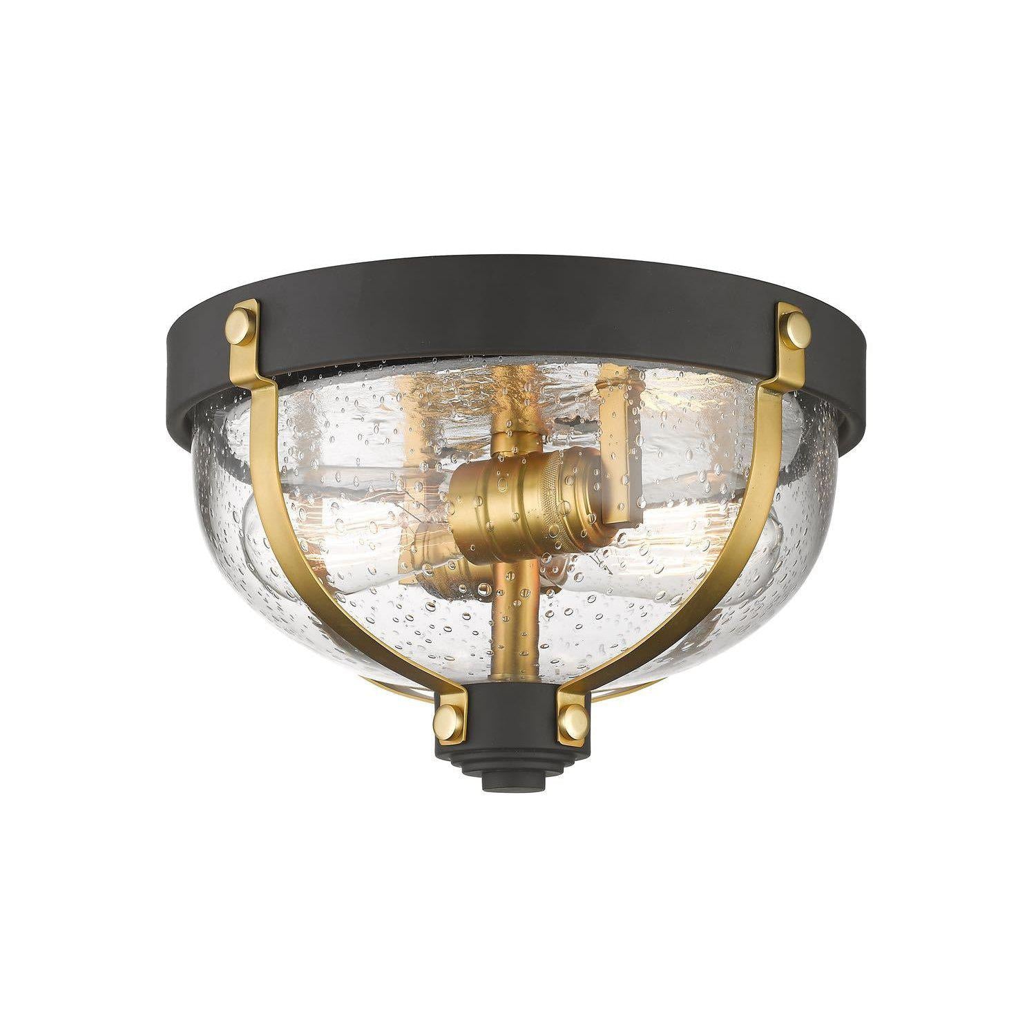 Burren Flush Mount Bronze + Brass