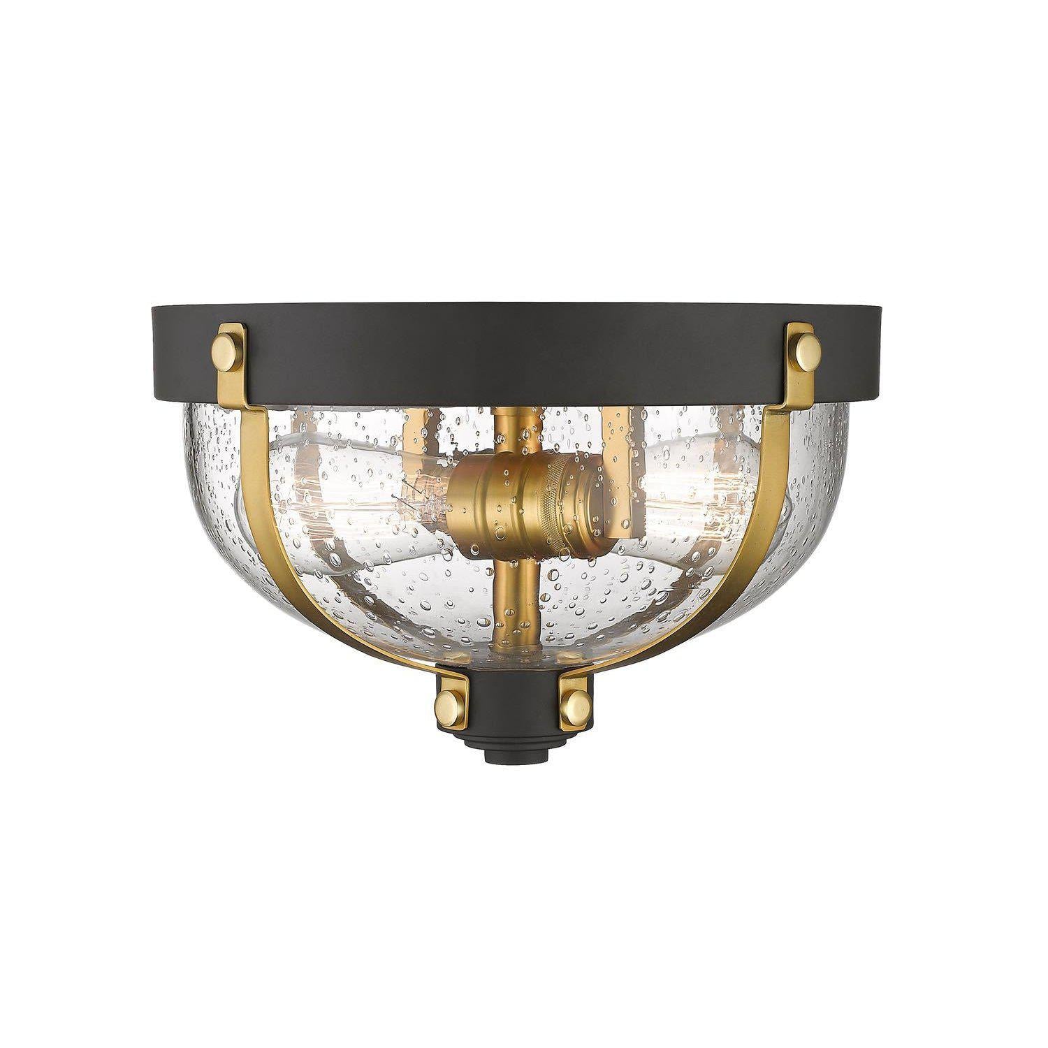 Burren Flush Mount Bronze + Brass