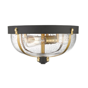 Burren Flush Mount Bronze + Brass