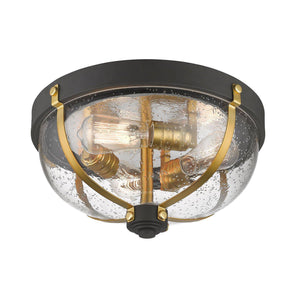 Burren Flush Mount Bronze + Brass