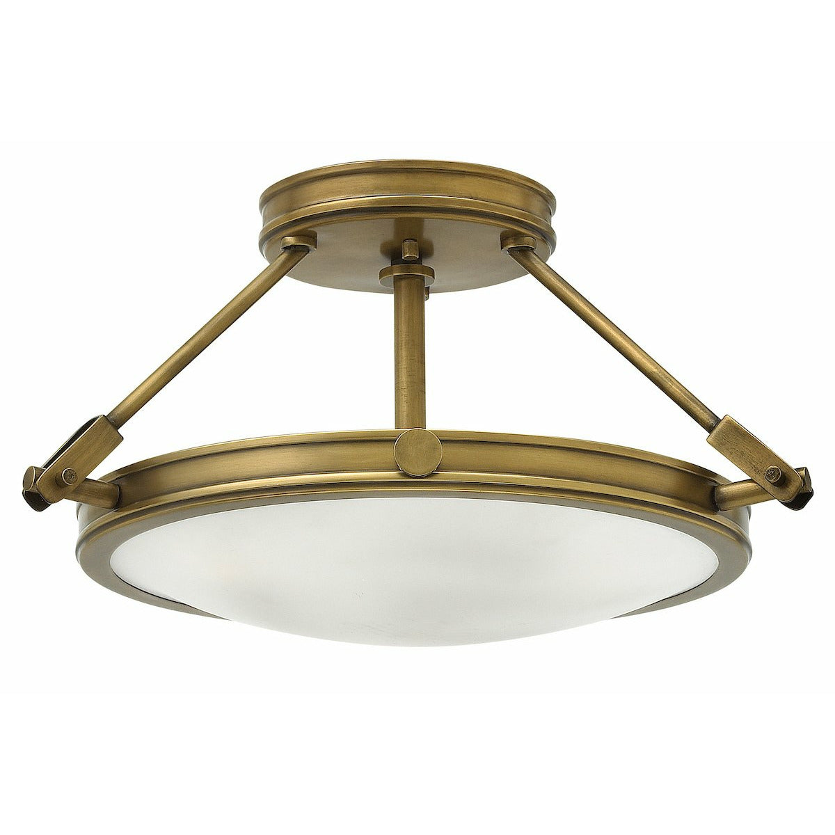 Collier Semi Flush Mount Heritage Brass-LED