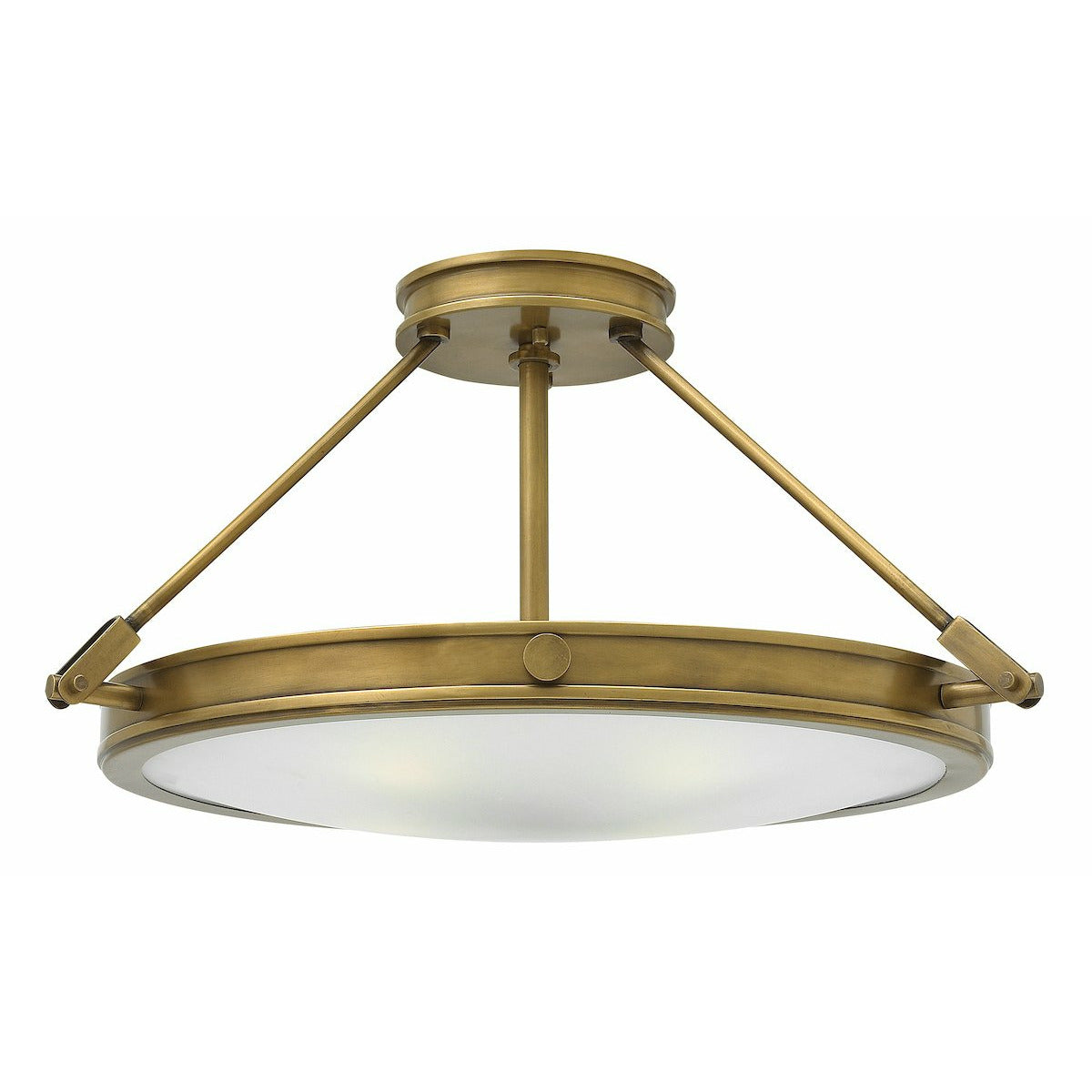 Collier Semi Flush Mount Heritage Brass-LED