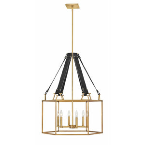 Monroe Chandelier Heritage Brass