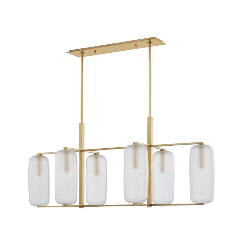 Pebble Linear Suspension Aged Brass