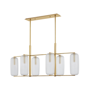 Pebble Linear Suspension Aged Brass
