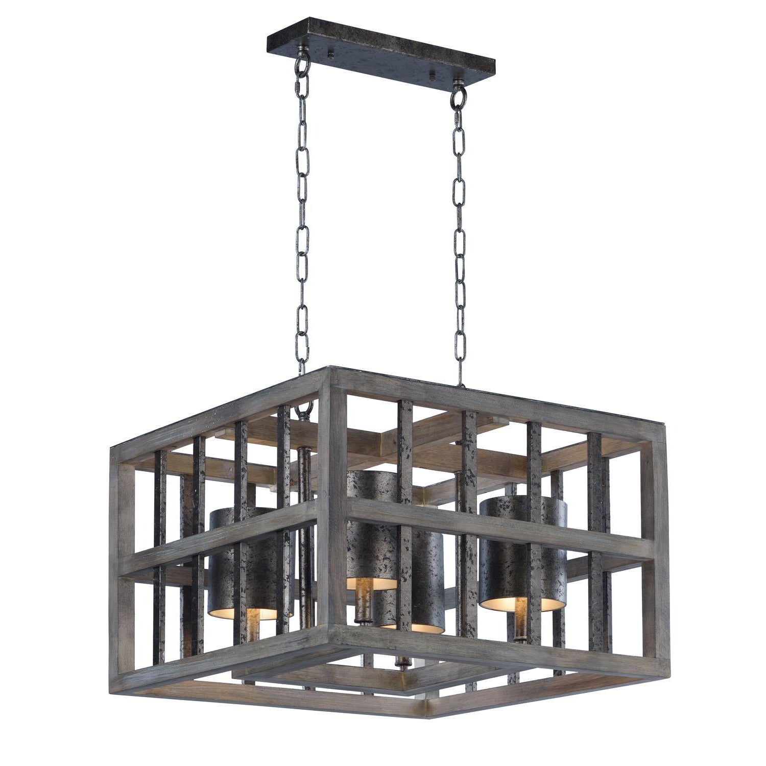 Cottage Chandelier Weathered Wood