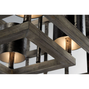 Cottage Chandelier Weathered Wood