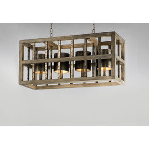 Cottage Linear Suspension Weathered Wood