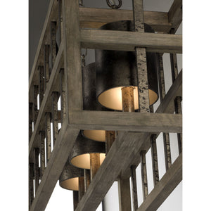 Cottage Linear Suspension Weathered Wood