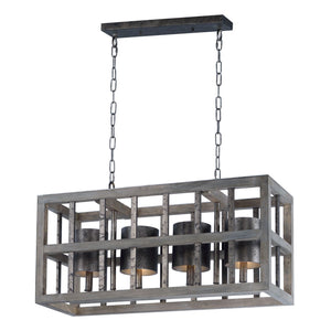 Cottage Linear Suspension Weathered Wood