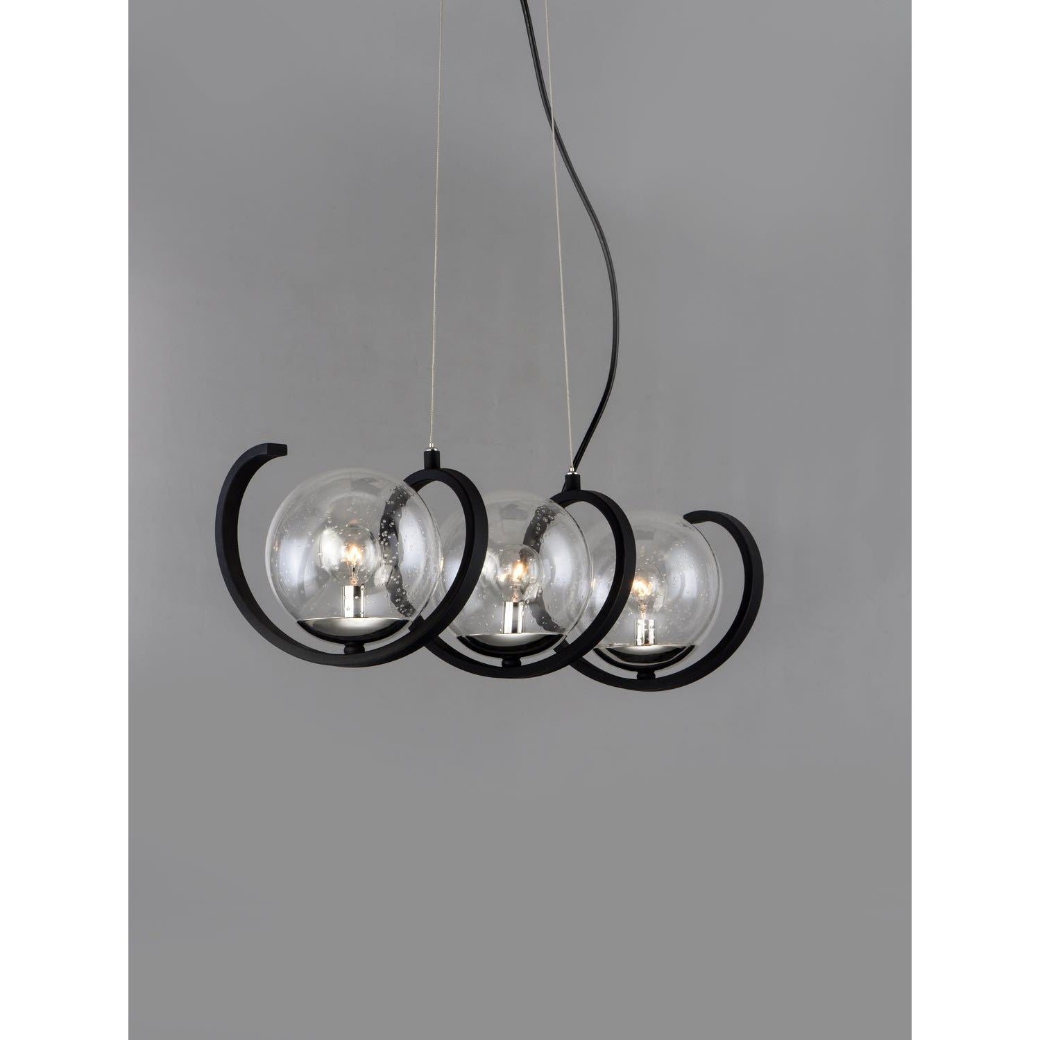 Curlicue Pendant Black / Polished Nickel