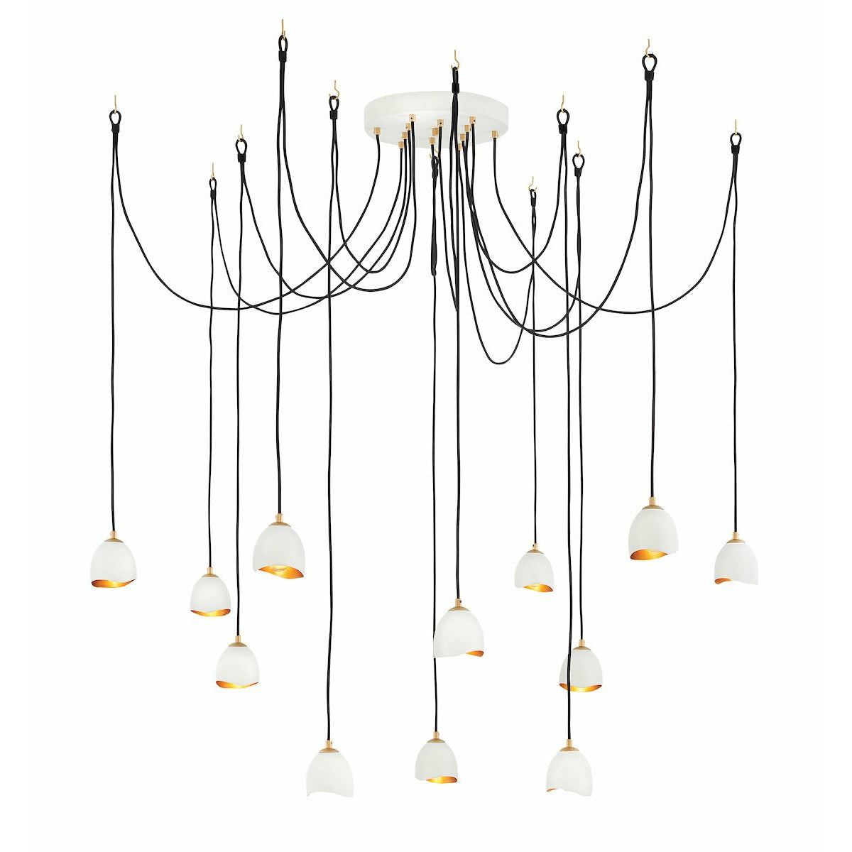 Nula Chandelier Shell White