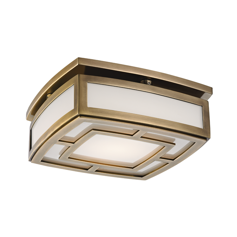 Elmore Flush Mount Aged Brass