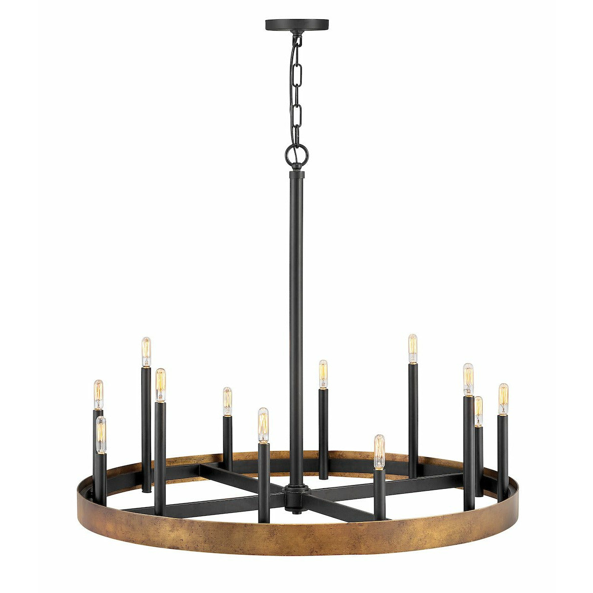 Wells Linear Suspension Weathered Brass