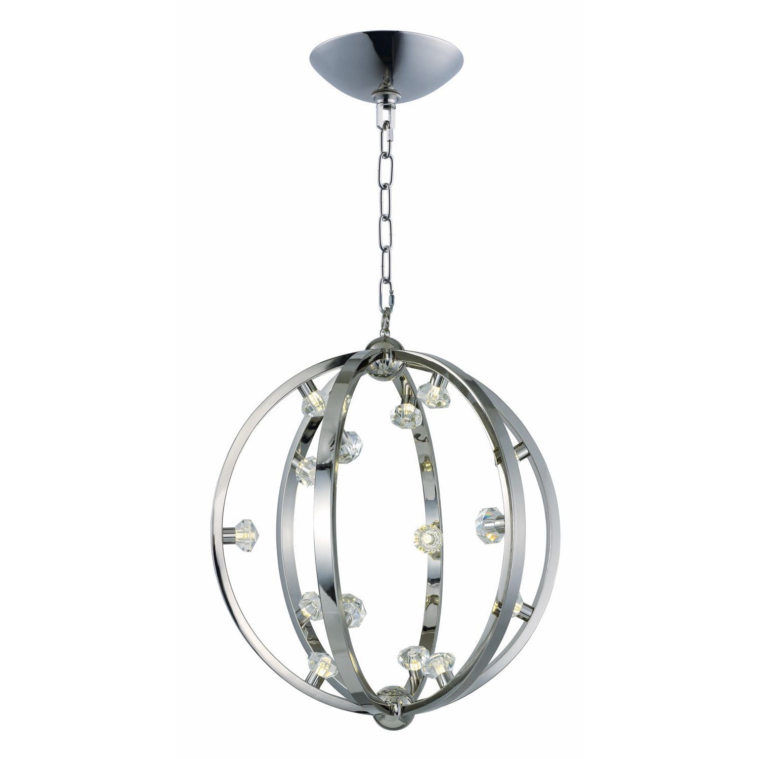 Equinox LED Pendant Polished Nickel