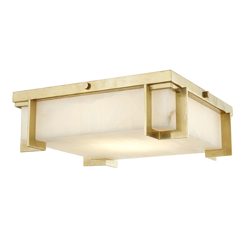 Delmar Flush Mount Aged Brass