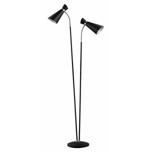 Sardinara Floor Lamp Matte Black & Chrome