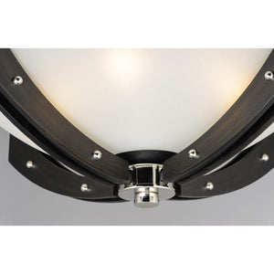 Merge Semi Flush Mount Black / Wenge