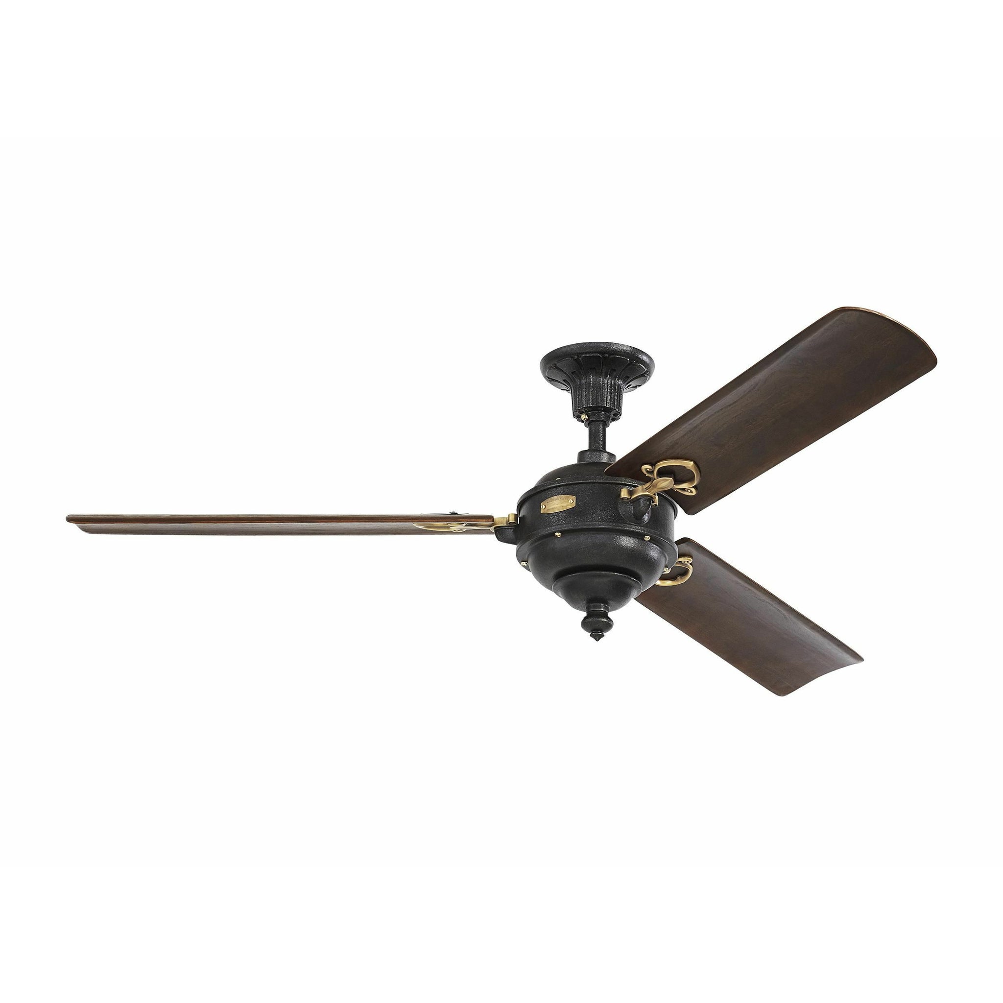 Arezzo Ceiling Fan Antique Iron / Hand-Rubbed Antique Brass
