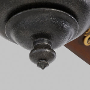 Arezzo Ceiling Fan Antique Iron / Hand-Rubbed Antique Brass