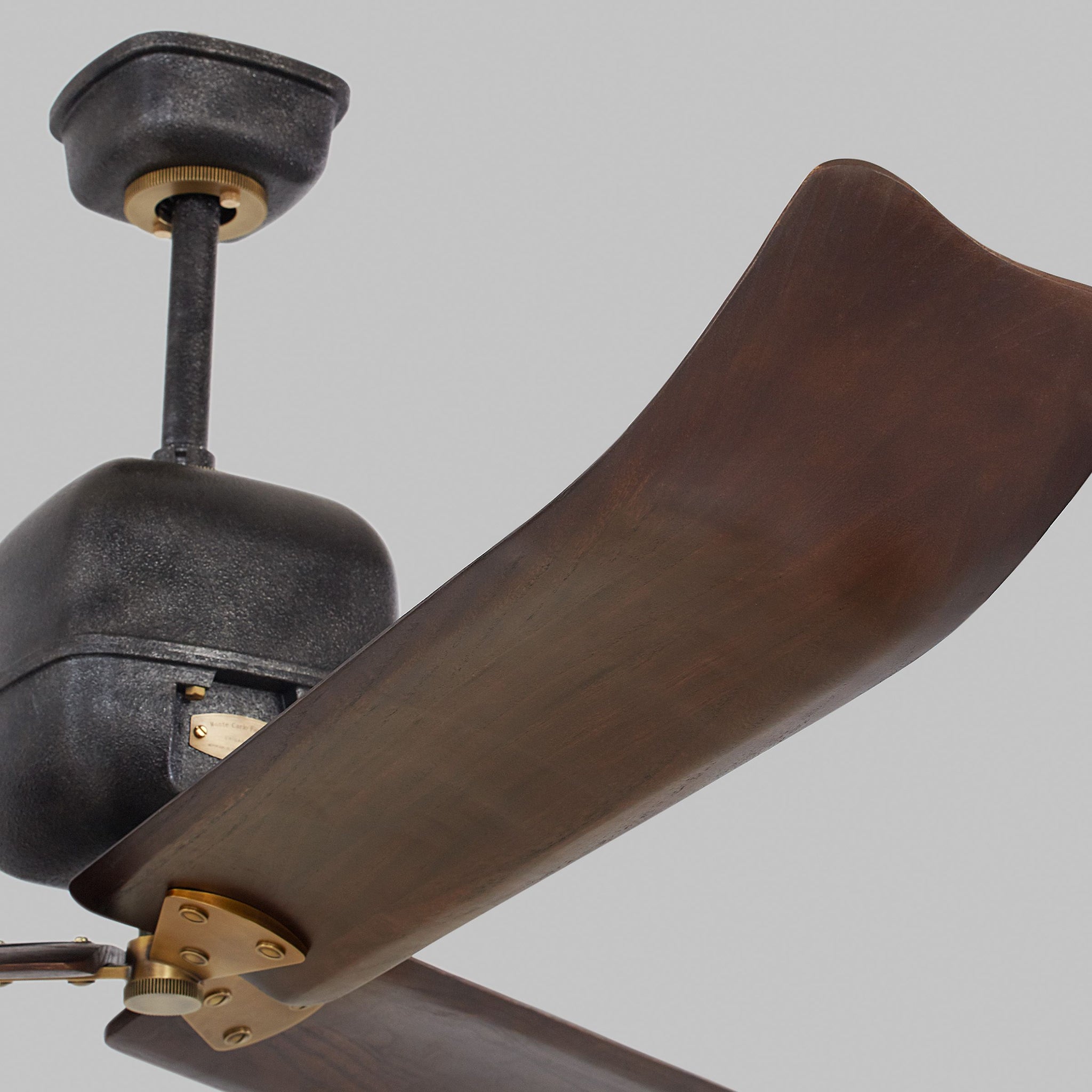 Volta Ceiling Fan Antique Iron / Hand-Rubbed Antique Brass