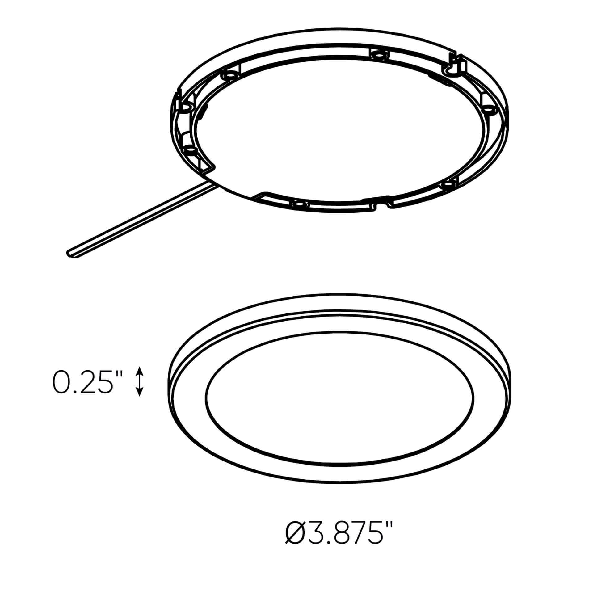 Kit Of 3 Ultra Slim Round Under Cabinet Puck Lights