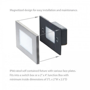 LED 12V Horizontal Scoop Indoor/Outdoor Step and Wall Light