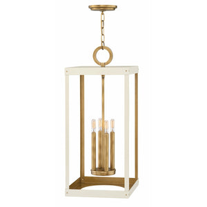 Porter Pendant Heritage Brass with Warm White accent