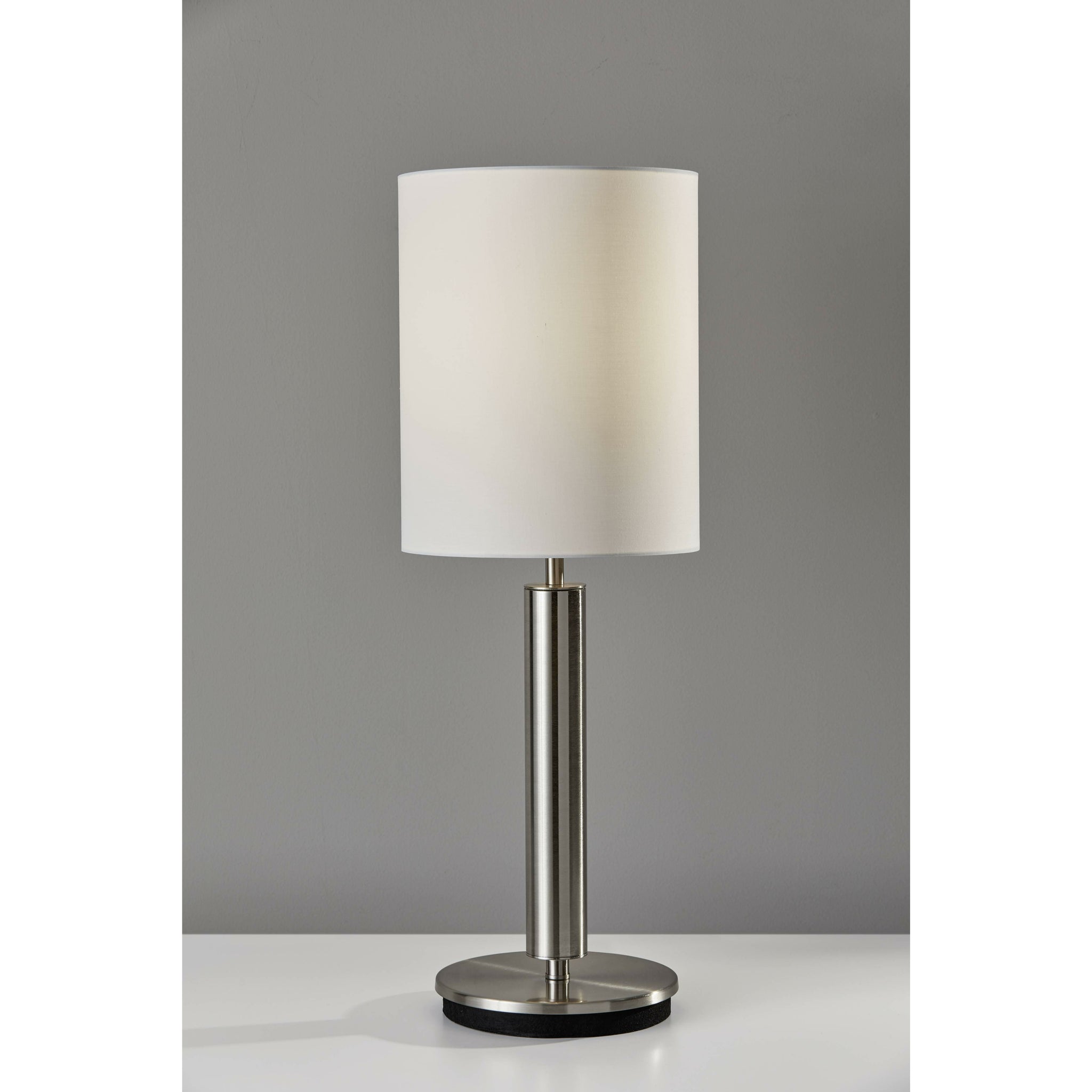 Hollywood Collection Table Lamp Brushed Steel