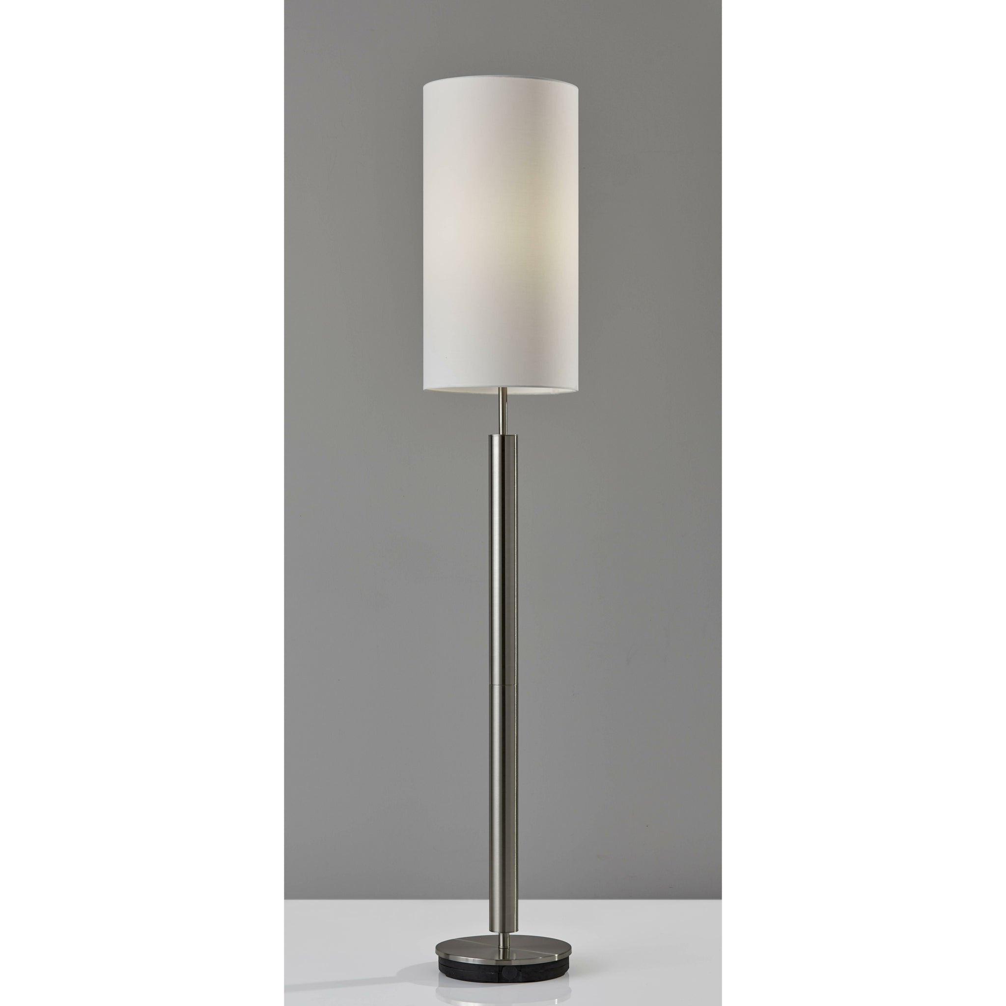 Hollywood Collection Floor Lamp Brushed Steel