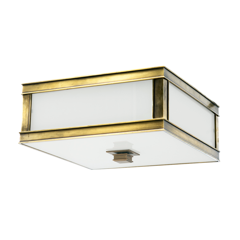 Preston Flush Mount Aged Brass