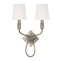 Westbury 2 Light Wall Sconce White Shade