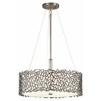 Kichler Silver Coral Pendant Flush 3 Light