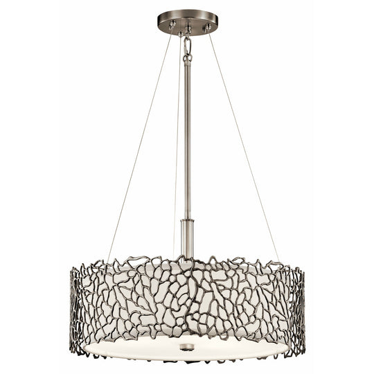 Kichler Silver Coral Pendant Flush 3 Light