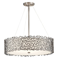Silver Coral Chandelier