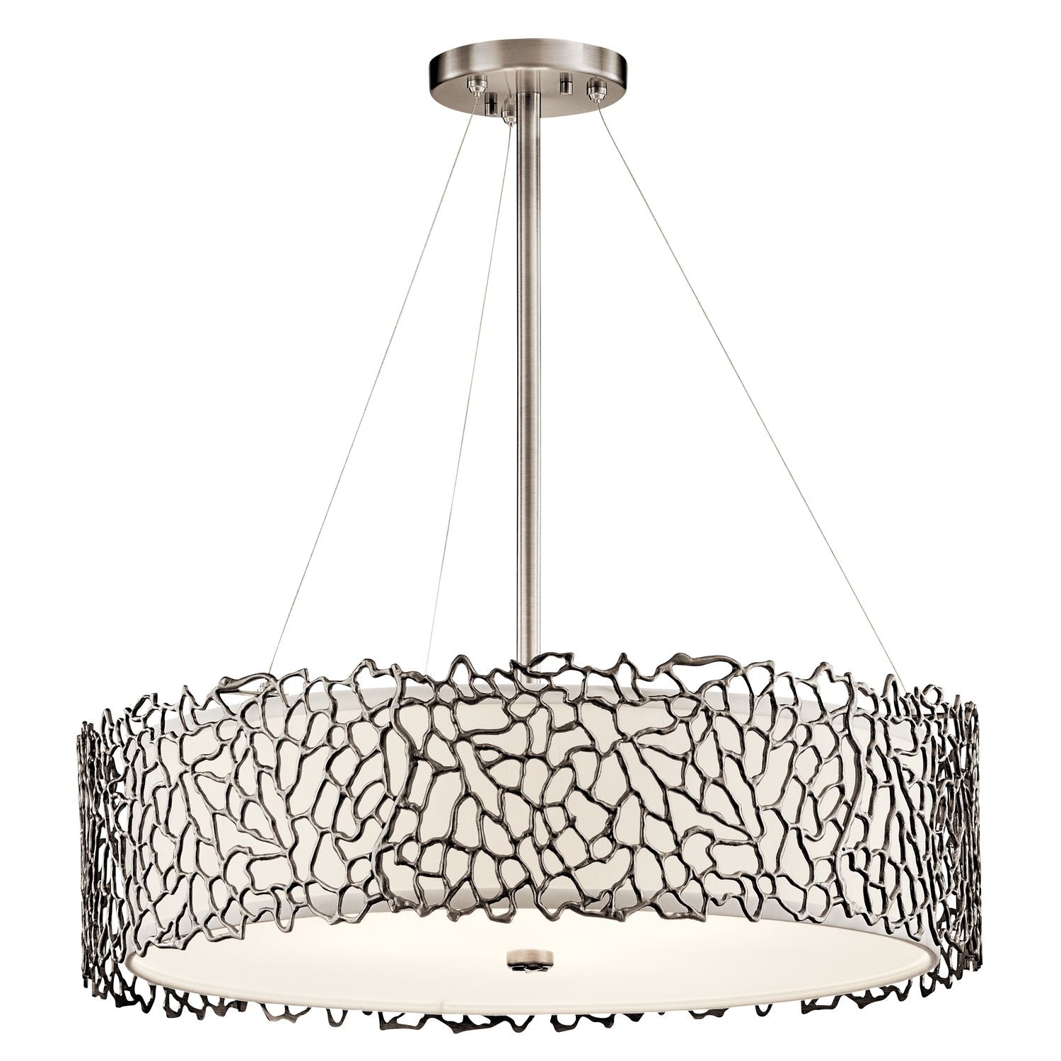 Silver Coral Chandelier Classic Pewter