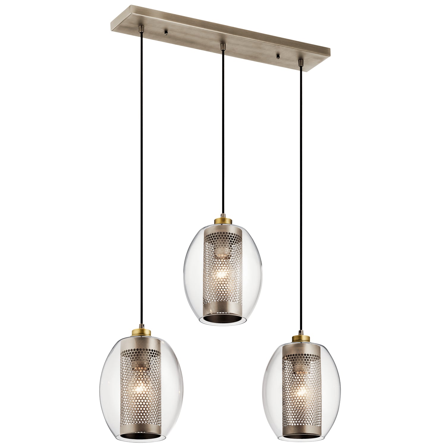 Asher Linear Suspension Antique Pewter