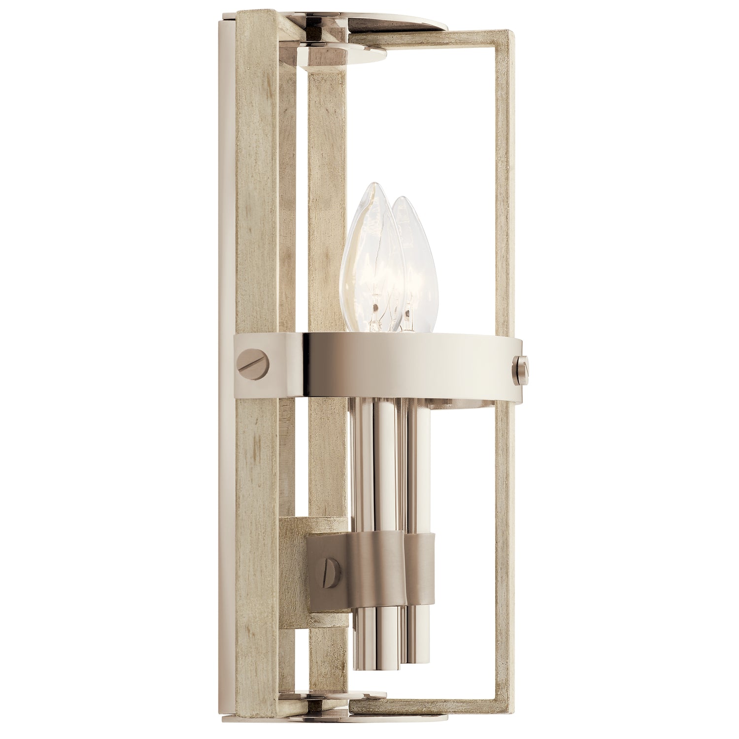 Peyton Sconce White Washed Wood