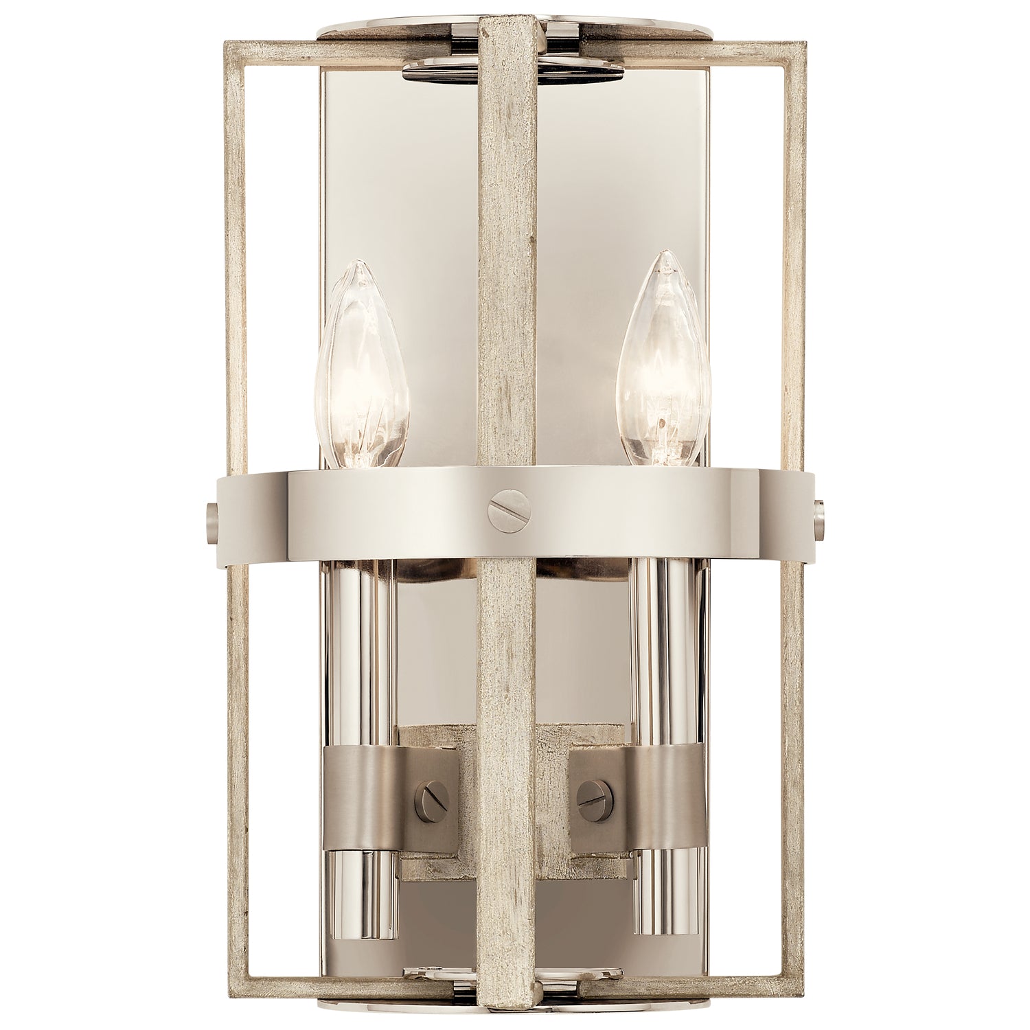 Peyton Sconce White Washed Wood