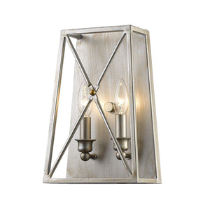 Trestle Wall Sconce Antique Silver